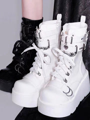 Y2K punk short Martin boots