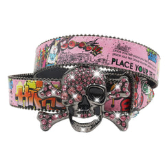 y2k skull punk retro belt