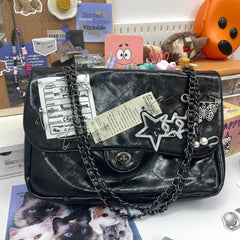 Retro punk shoulder bag