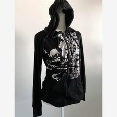 Vintage y2k black graffiti hoodie