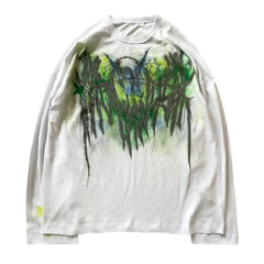 Hand-painted vintage design millennial trend long sleeve T-shirt