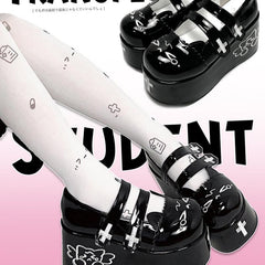 Lolita thick-soled sweet punk leather shoes