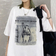 Printed Vintage Washed Short Sleeve T-Shirt