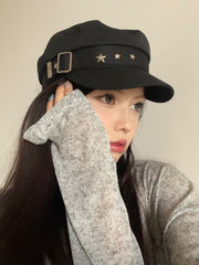 Women's 2024 new style beret star navy hat