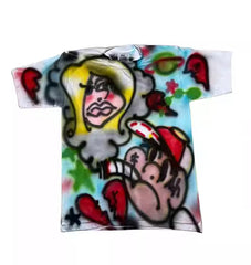 Graffiti Dopamine Draped Short Sleeve T-Shirt