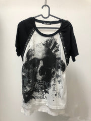 Punk skull goth short sleeves