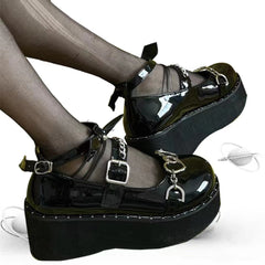 y2k gothic lolita platform shoes