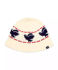 Peace Dove Jacquard Crochet Knit Fisherman Warm Bucket Hat