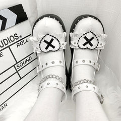 Cute lolita y2k punk platform shoes