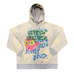 Graffiti Funny Slouchy High Street Hooded Sweatshirt