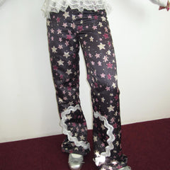 Star Print Lace Trousers