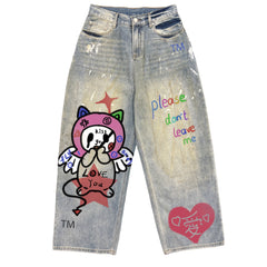 Colorful Punk Art Jeans