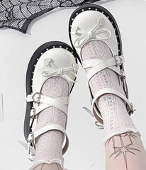 lolita punk y2k thick-soled shoes