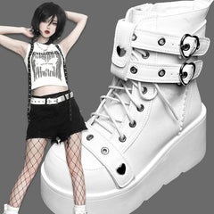 Y2K punk short Martin boots