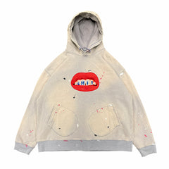 Genderless Painted Hooded Sweatshirt