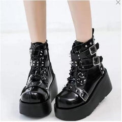 Y2K lolita height increasing martin boots