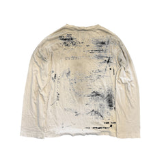 Vintage distressed streetwear long-sleeved T-shirt