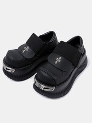 y2k metal punk height increasing leather shoes