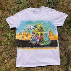 Harajuku style retro cartoon loose short sleeve T-shirt