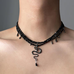 Snake Crystal Multi-Layered Necklace