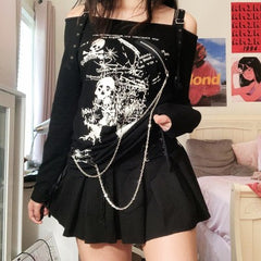 y2k punk skull sweatshirt