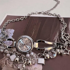 Heavy Duty Cross Clock Necklace