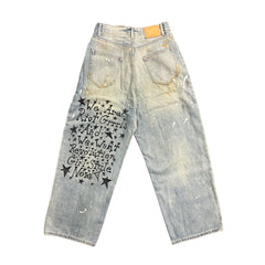 Simple hip-hop graffiti jeans