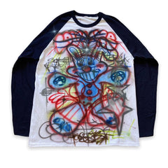 Genderless Airbrushed Colourful Art Tide Plunge Long Sleeve