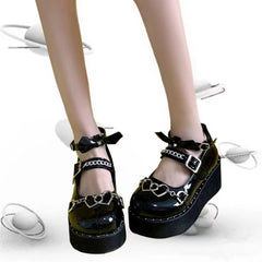 y2k gothic lolita platform shoes