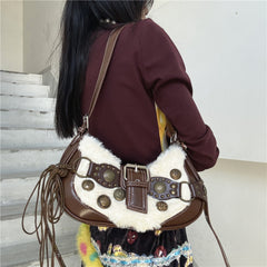 Autumn and winter Y2K retro crossbody shoulder bag