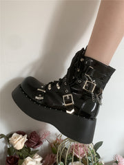 Lolita hottie Martin boots punk y2k short boots