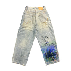 Crazy Graffiti Hip Hop Straight Jeans