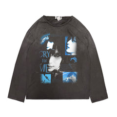 oversized gothic subculture long sleeve t-shirt