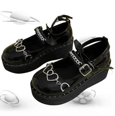 y2k gothic lolita platform shoes