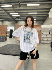 Printed Vintage Washed Short Sleeve T-Shirt