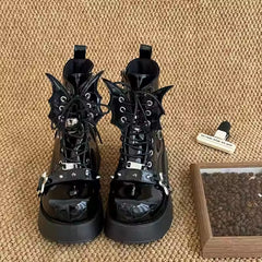 y2k hot girl thick-soled punk Martin boots