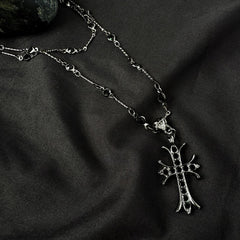 Double Layered Cross Long Chain