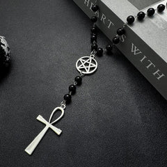 Long Pentagram Cross Necklace