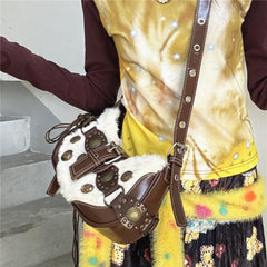 Autumn and winter Y2K retro crossbody shoulder bag