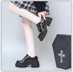 Punk Thick-soled Rivet Shoes Y2K Lolita Shoes