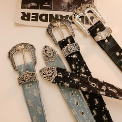 y2k denim vintage belt