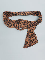 y2k plush leopard belt vintage belt