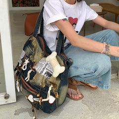 Denim Large Capacity Y2K Tote Bag