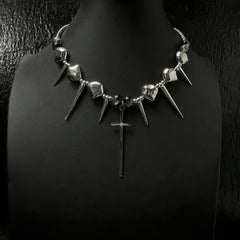 Cross Punk Metal Necklace