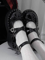 lolita punk y2k thick-soled shoes