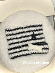 Y2k cute star knitted hat