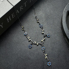 Blue Bouquet Necklace