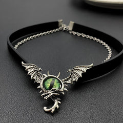 Green Devil's Eye Double Layers Necklace