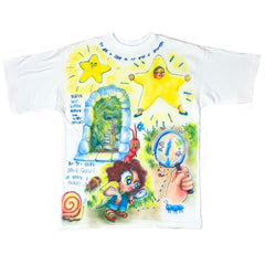 Age-defying airbrushed slouchy fresh short-sleeve t-shirt