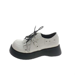 y2k thick-soled shoes jk leather shoes